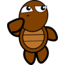 download Turtle Thinking clipart image with 270 hue color