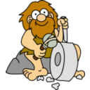 download Caveman clipart image with 0 hue color