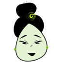 download Happy Japanese Woman clipart image with 90 hue color