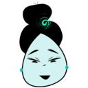 download Happy Japanese Woman clipart image with 180 hue color