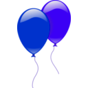 download Two Ballons clipart image with 225 hue color