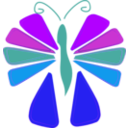 download Butterfly clipart image with 225 hue color