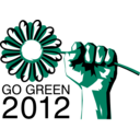 download Green Fist clipart image with 45 hue color