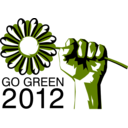 download Green Fist clipart image with 315 hue color