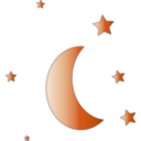 download Crescent Icon clipart image with 180 hue color