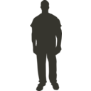 download Person Outline 1 clipart image with 225 hue color