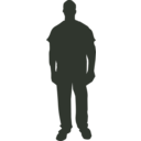 download Person Outline 1 clipart image with 270 hue color
