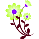 download Blue Flower Motif clipart image with 225 hue color