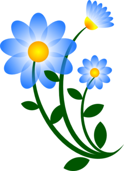 Blue Flower Motif