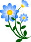 Blue Flower Motif