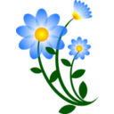 Blue Flower Motif