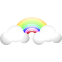 download Cloud Rainbow clipart image with 45 hue color