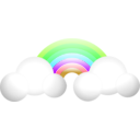 download Cloud Rainbow clipart image with 90 hue color