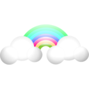 download Cloud Rainbow clipart image with 135 hue color