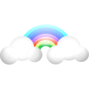download Cloud Rainbow clipart image with 180 hue color