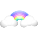 download Cloud Rainbow clipart image with 225 hue color