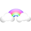download Cloud Rainbow clipart image with 270 hue color