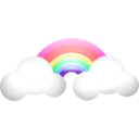 download Cloud Rainbow clipart image with 315 hue color