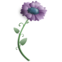 download Flower clipart image with 0 hue color