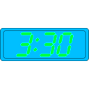 download Digital Clock clipart image with 135 hue color