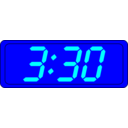 download Digital Clock clipart image with 180 hue color
