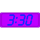 download Digital Clock clipart image with 225 hue color