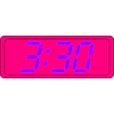 download Digital Clock clipart image with 270 hue color