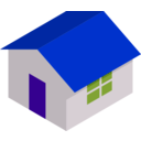 download Cm Isometric Home clipart image with 225 hue color