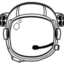 download Astronauts Helmet clipart image with 0 hue color