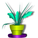download Flower And Flowerpot clipart image with 45 hue color