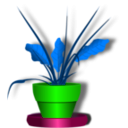 download Flower And Flowerpot clipart image with 90 hue color