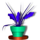 download Flower And Flowerpot clipart image with 135 hue color