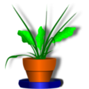 download Flower And Flowerpot clipart image with 0 hue color