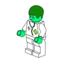 download Lego Town Doctor clipart image with 90 hue color