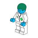 download Lego Town Doctor clipart image with 135 hue color