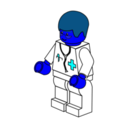 download Lego Town Doctor clipart image with 180 hue color