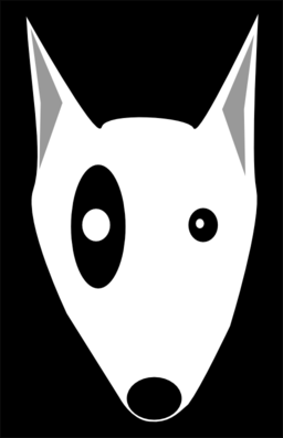 Bullterrier Head Bujung Bull Terrier Cartoon Dog Bullterrier