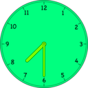 download Clock clipart image with 90 hue color