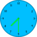 download Clock clipart image with 135 hue color