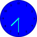 download Clock clipart image with 180 hue color