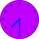 download Clock clipart image with 225 hue color