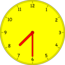 download Clock clipart image with 0 hue color