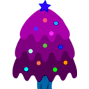 download Christmas Tree clipart image with 180 hue color