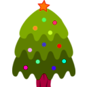 download Christmas Tree clipart image with 315 hue color