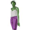 download Pretty Girl In A Hat clipart image with 90 hue color
