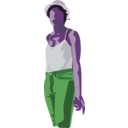 download Pretty Girl In A Hat clipart image with 270 hue color