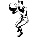 download Basketball Player clipart image with 0 hue color