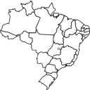 download Map Of Brazil clipart image with 90 hue color