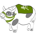 download Cow clipart image with 135 hue color