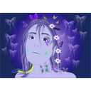 download Linda Fairy Butterflies clipart image with 225 hue color